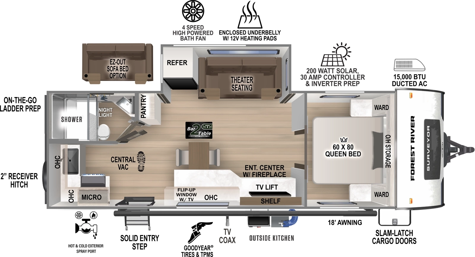Surveyor Legend 230MDLE Floorplan